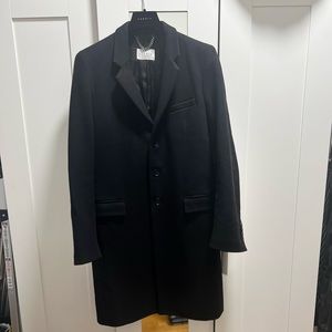 Sandro Black Wool Coat Men